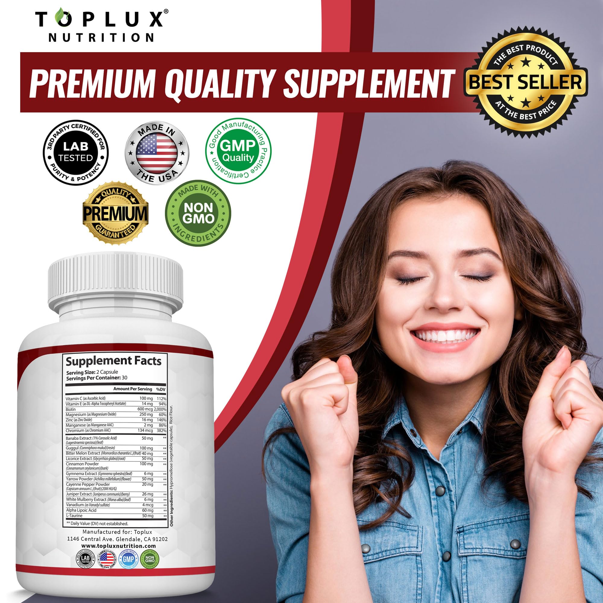 Blood Sugar Complex Supplement - Natural Support

