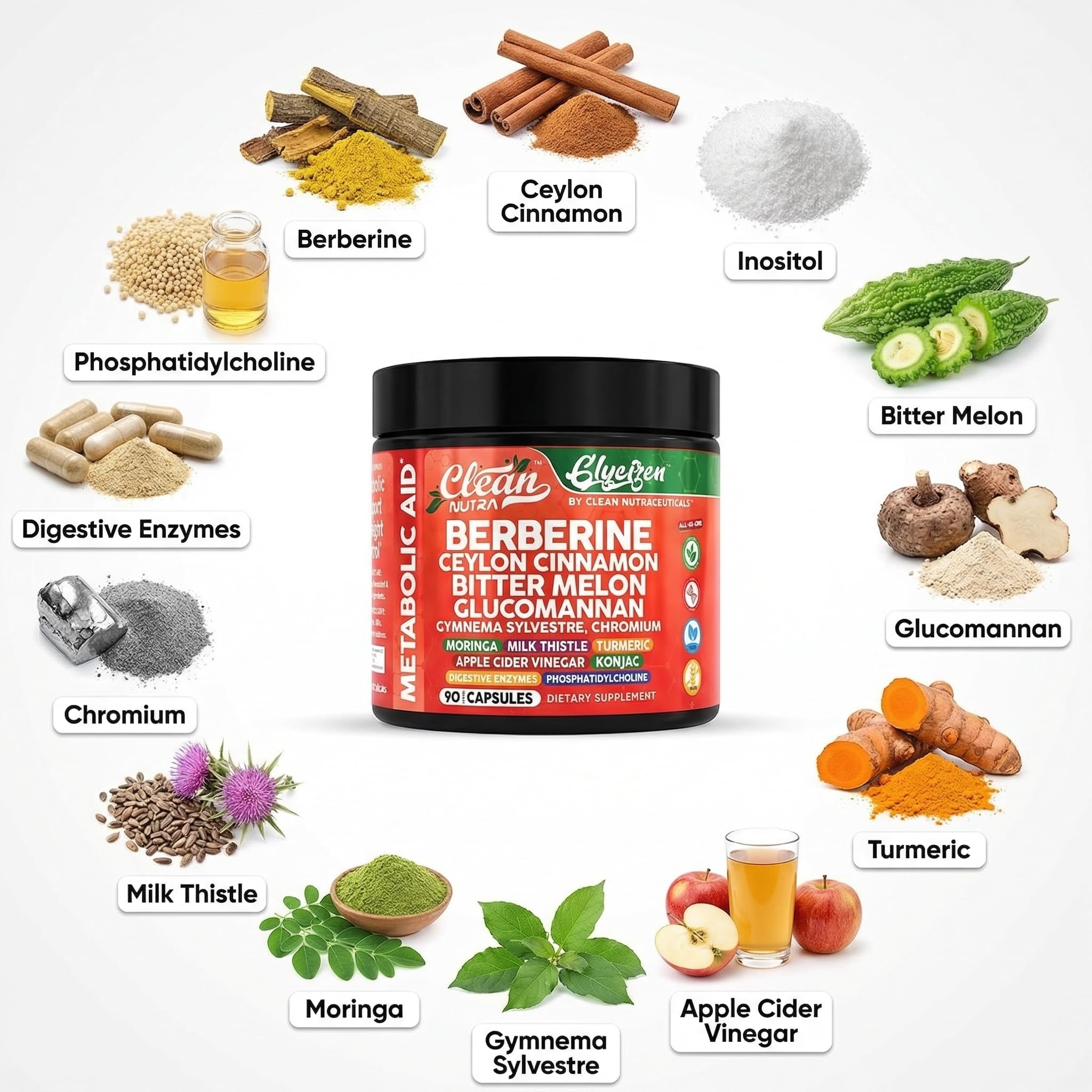 Berberine Supplement by Clean Nutra | Wellness

