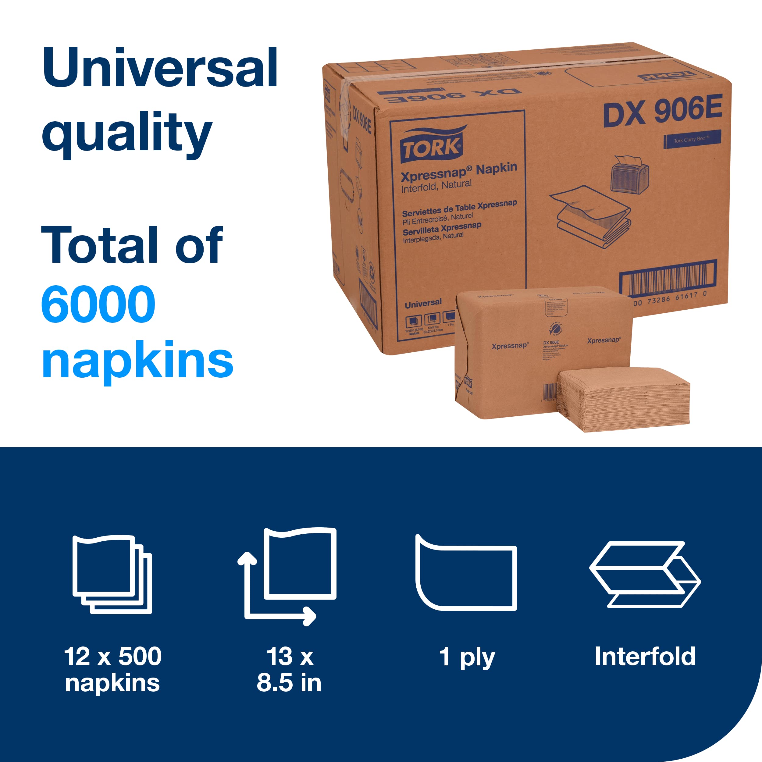 Tork Xpressnap Natural Dispenser Napkins

