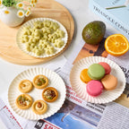 MUCHII White Disposable Dessert Plates - Uncoated Paper

