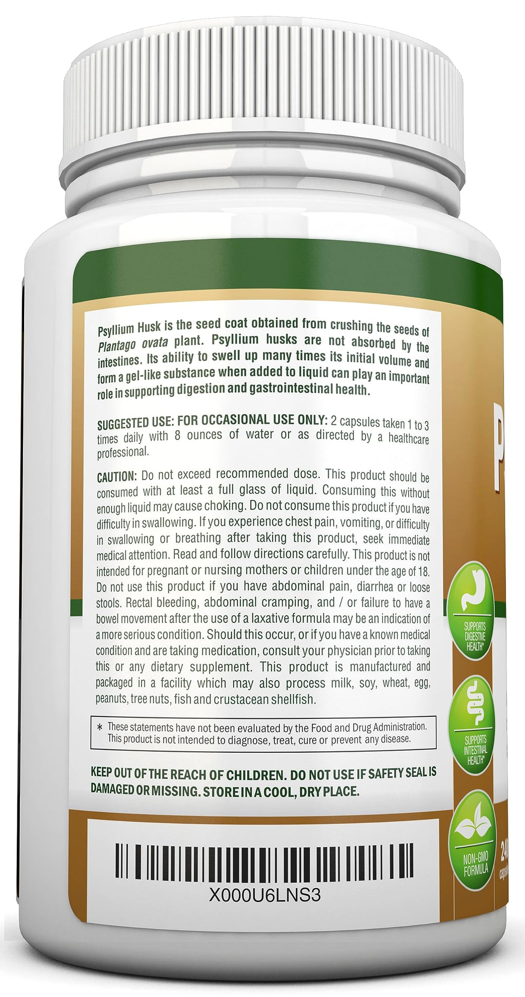 NutriONN Psyllium Husk Capsule - Premium Fiber

