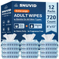 Adult Wipes for Elderly - Rinse-Free Aloe Bathing Wipes