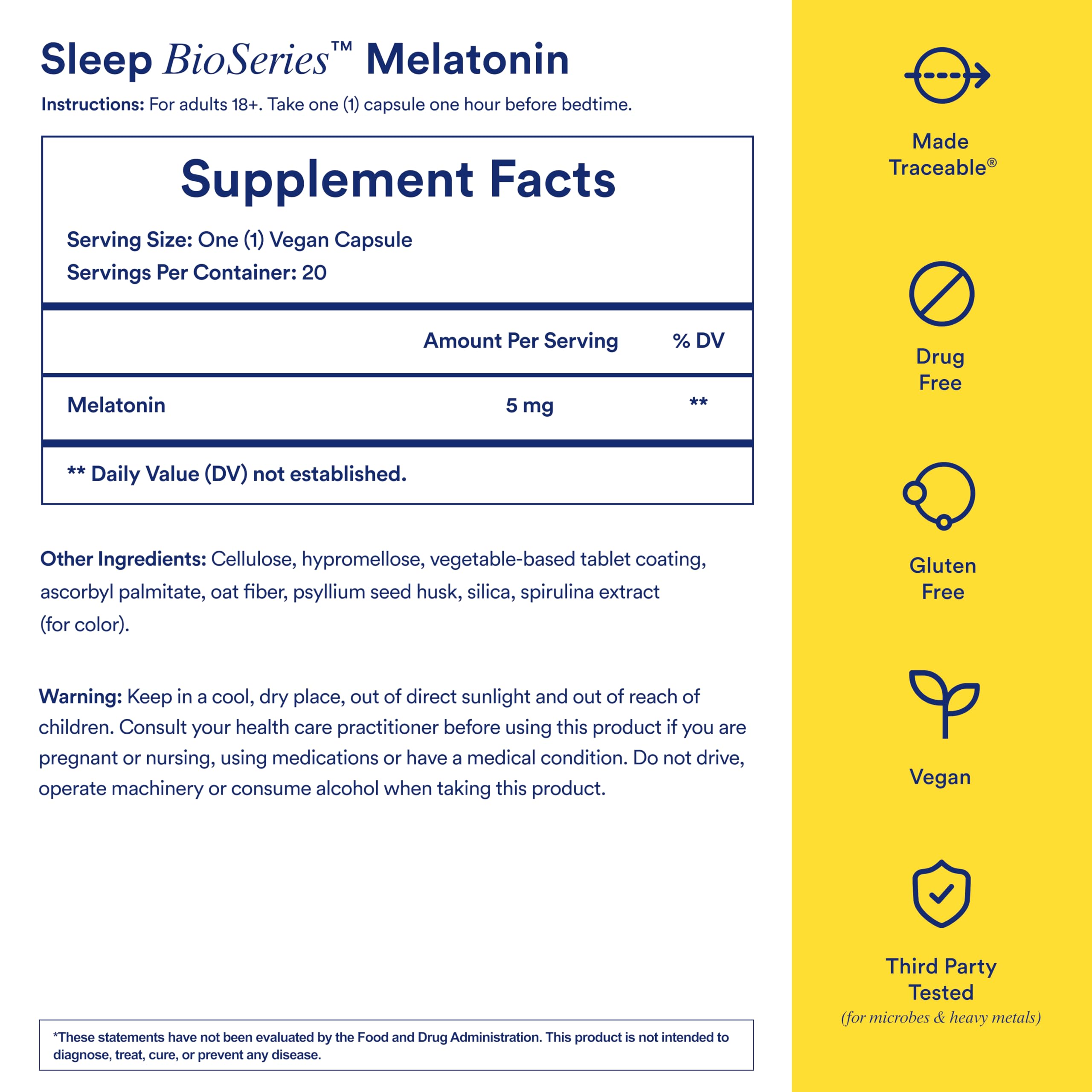 Ritual Sleep Melatonin 5mg Time Released Capsules - Vegan

