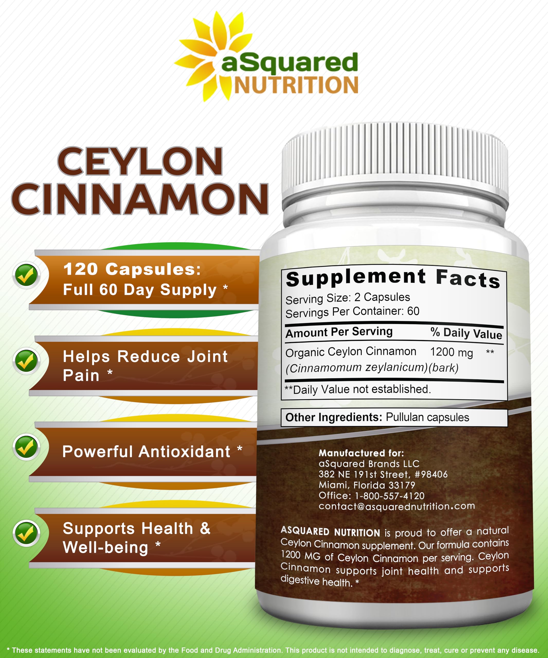 Ceylon Cinnamon Supplement - Heart Health


