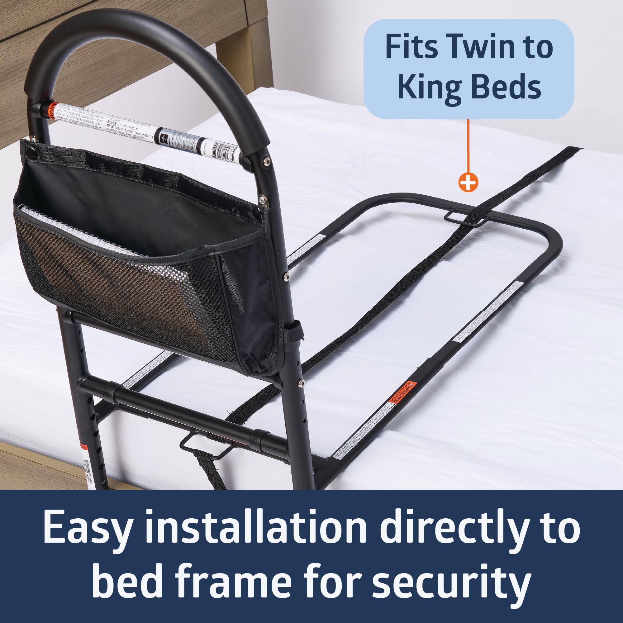 Medline Bed Assist Bar with Storage Pocket

