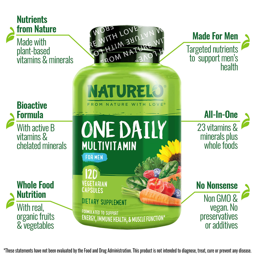 Naturelo Men’s One Daily Multivitamin – Plant-Based


