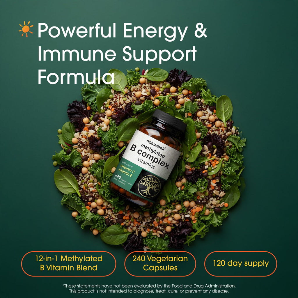 NatureBell Methylated B Complex Vitamins for Immune Support

