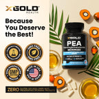 X Gold Health Palmitoylethanolamide PEA 600 mg Micronized

