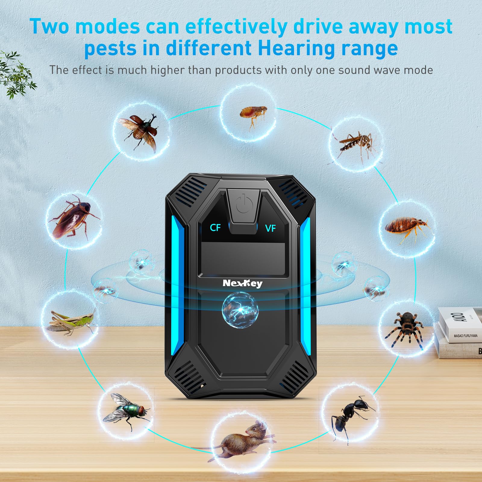 Ultrasonic Pest Repeller – 2-Mode Plug-in Control

