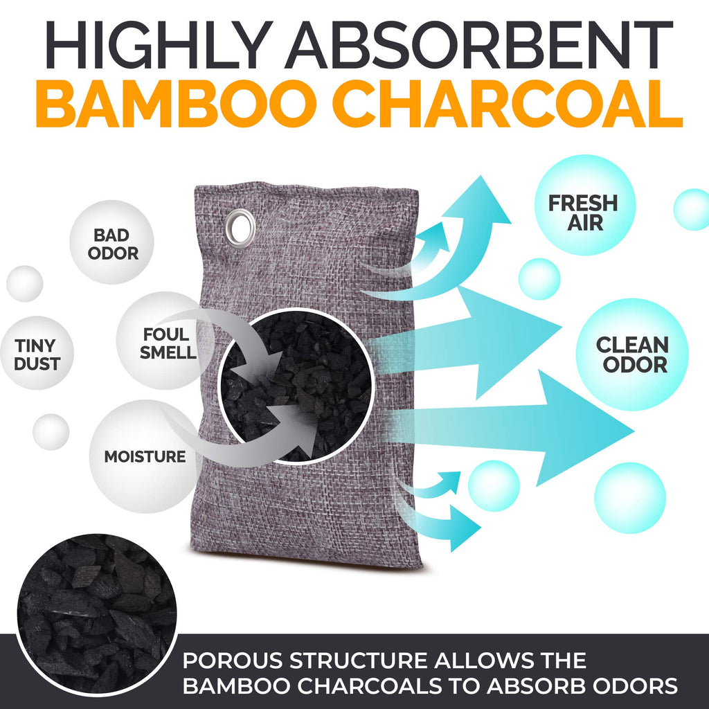 Activated Charcoal Odor Absorber Bags with Hooks


