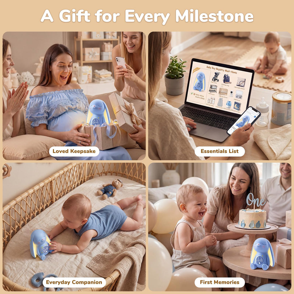 MeWaii Bunny White Noise Sound Machine AI Cry Detection

