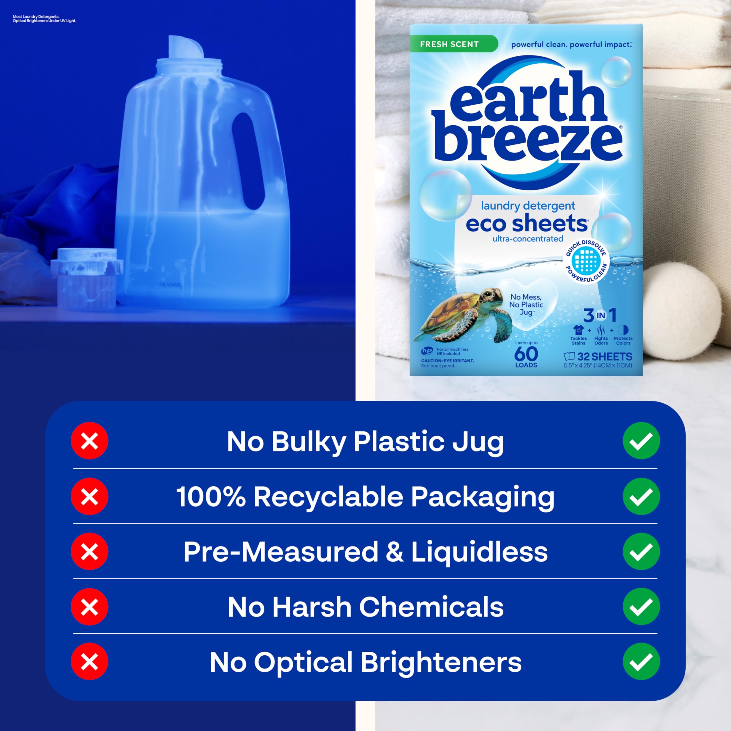 Earth Breeze Laundry Detergent Sheets

