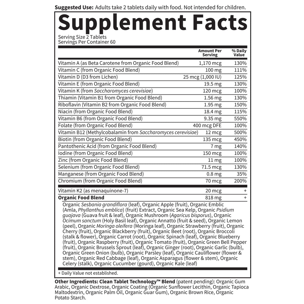 Garden of Life Organics Men's Multivitamin - Vegan Whole Food

