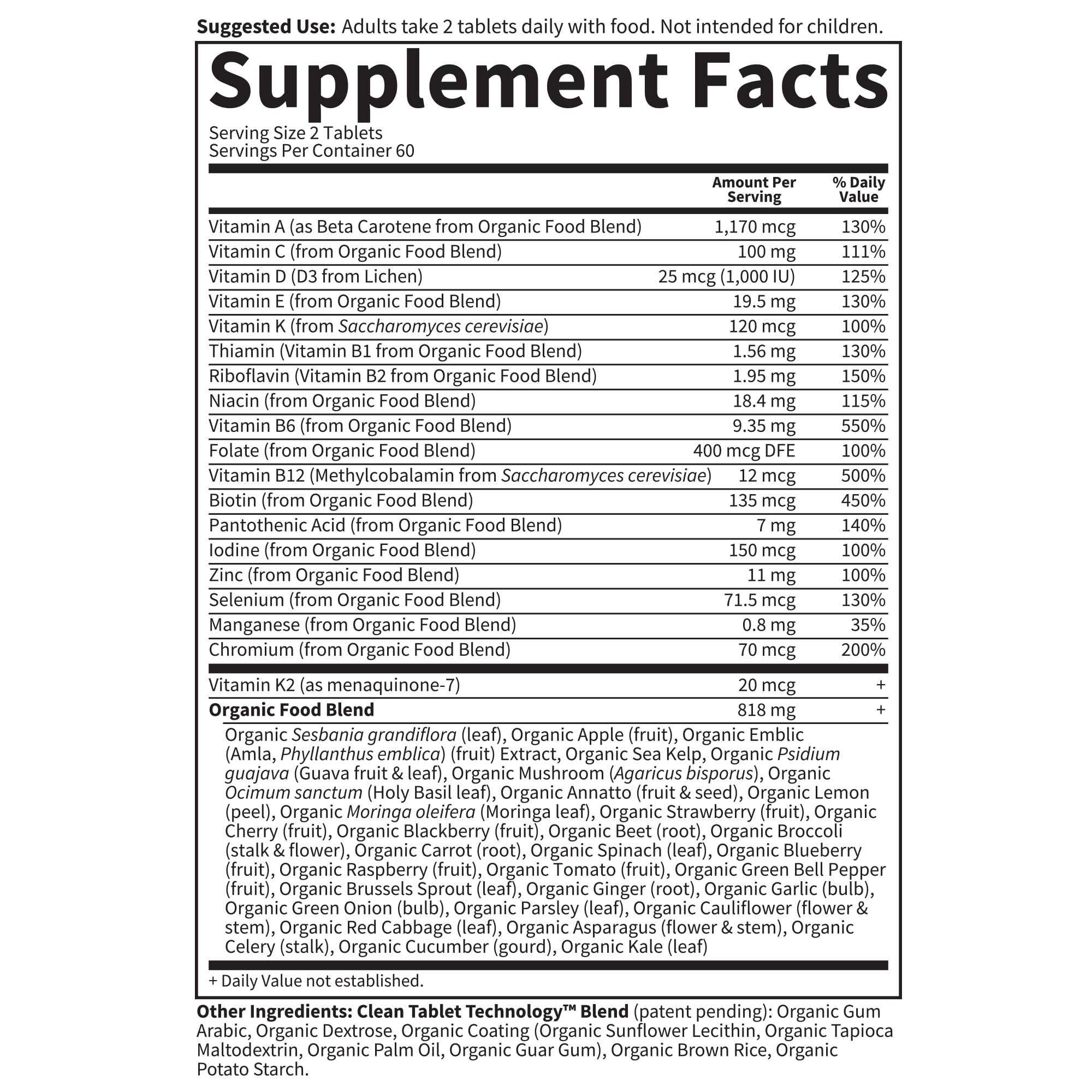 Garden of Life Organics Men's Multivitamin - Vegan Whole Food

