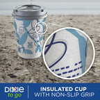 Paper Coffee Cups Dixie To Go - Insulated Non-Slip Grip

