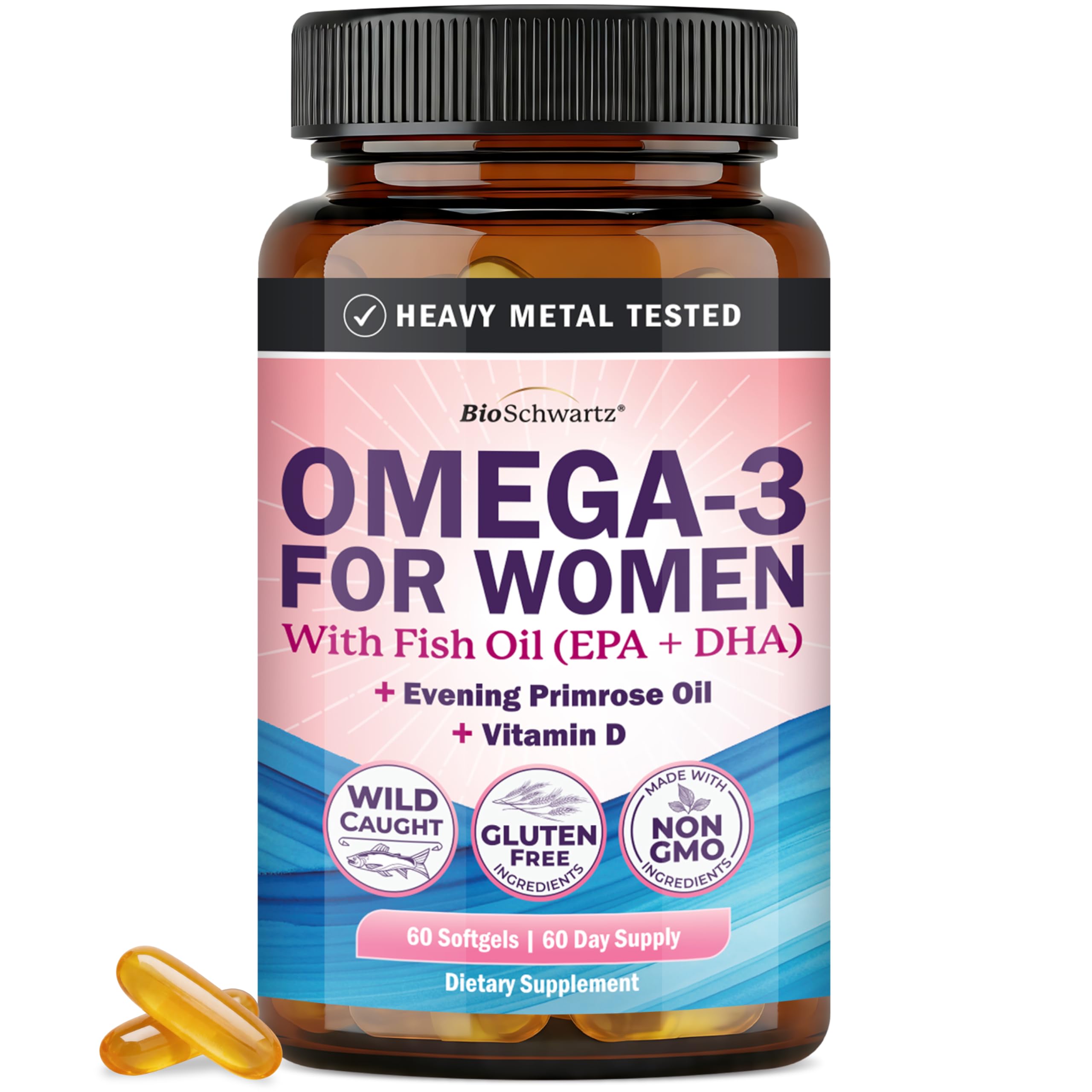 BioSchwartz Triple Strength Omega-3 Fish Oil Softgels Burpless Lemon