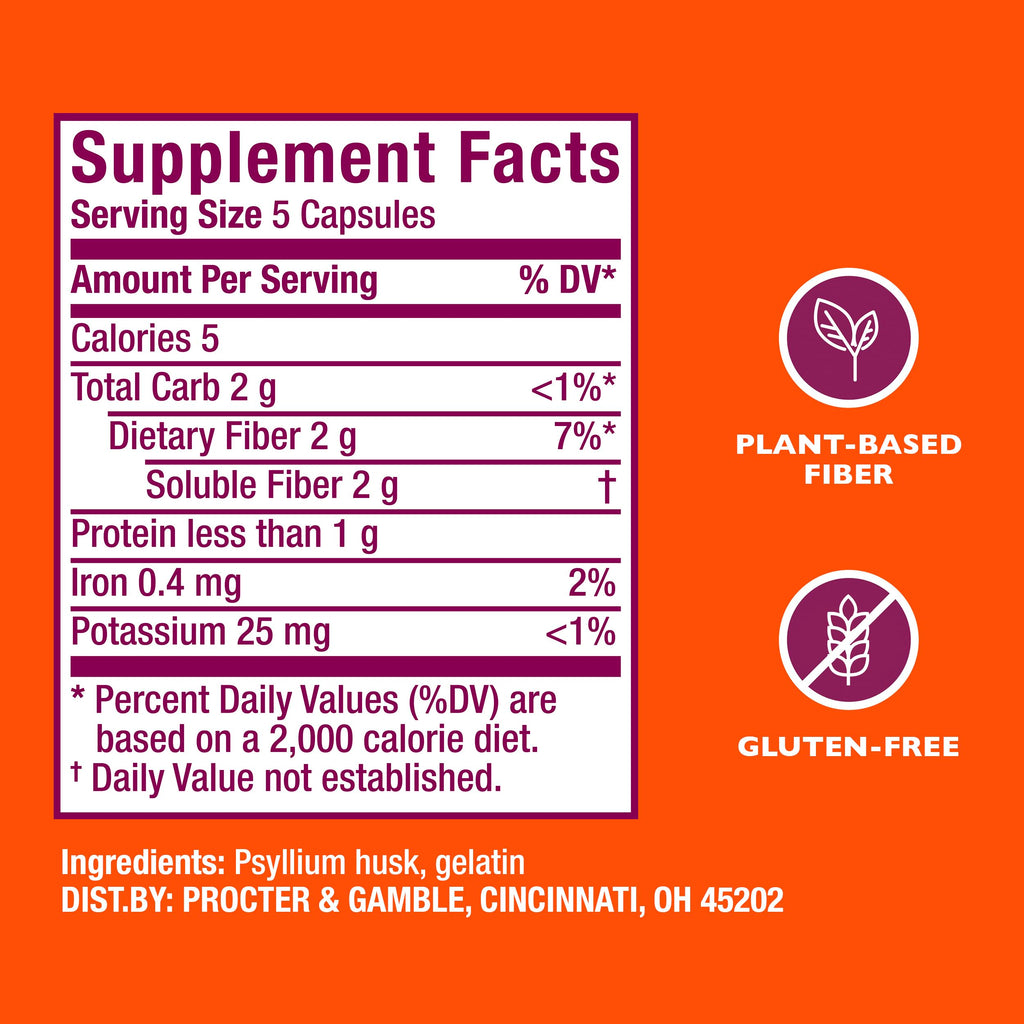 Metamucil Psyllium Husk Capsules 3-in-1 Fiber

