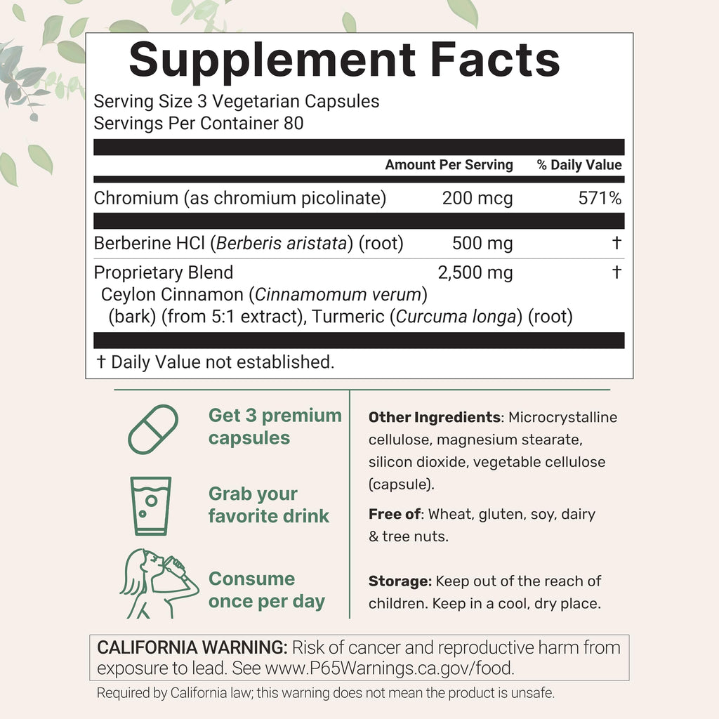 Micro Ingredients Berberine with Ceylon Cinnamon & Turmeric

