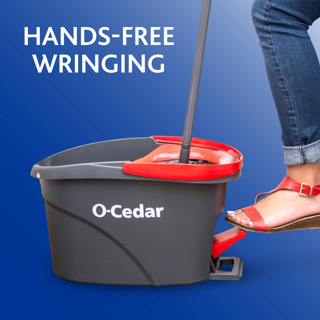 O-Cedar EasyWring Microfiber Spin Mop & Bucket Floor Cleaning System

