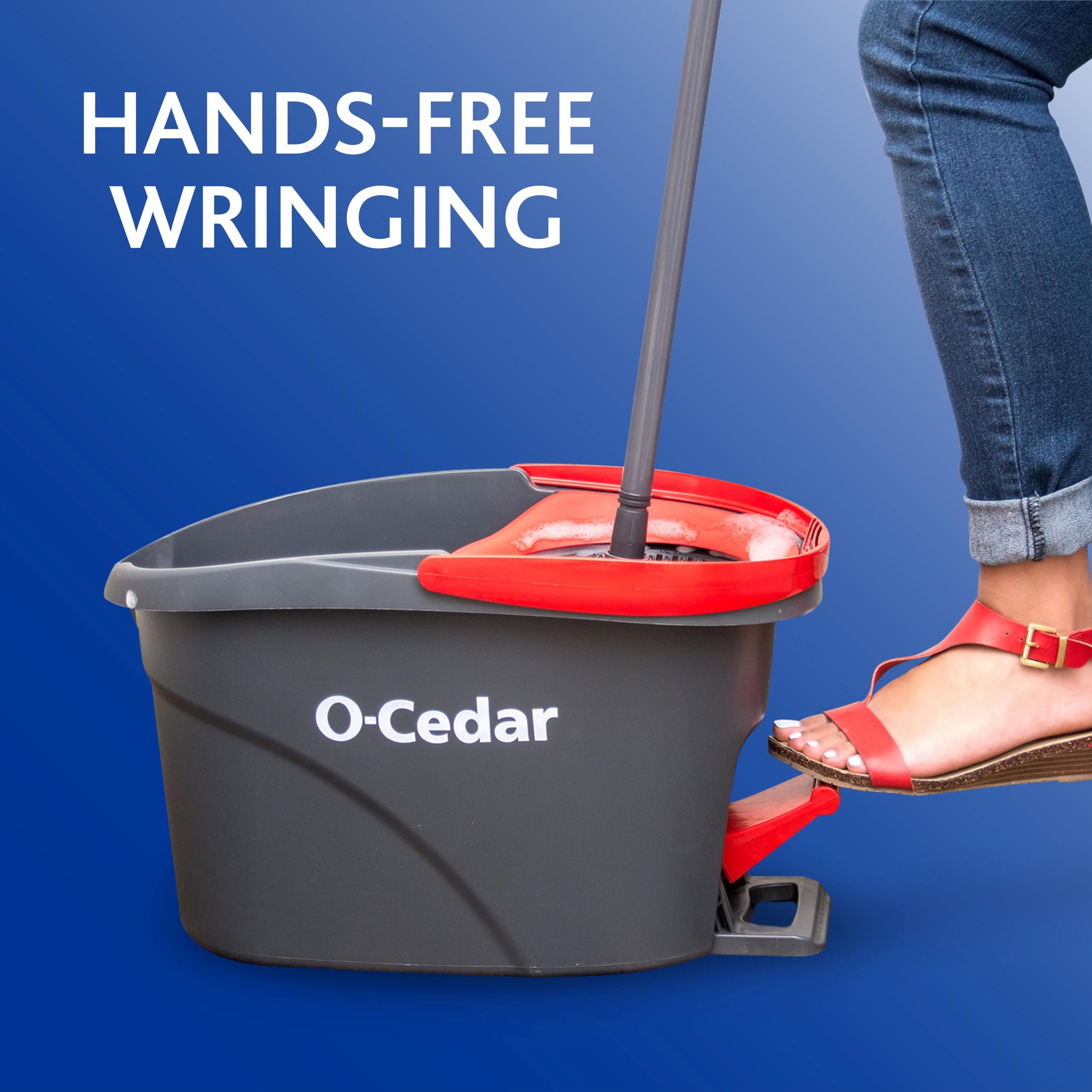 O-Cedar EasyWring Microfiber Spin Mop & Bucket Floor Cleaning System

