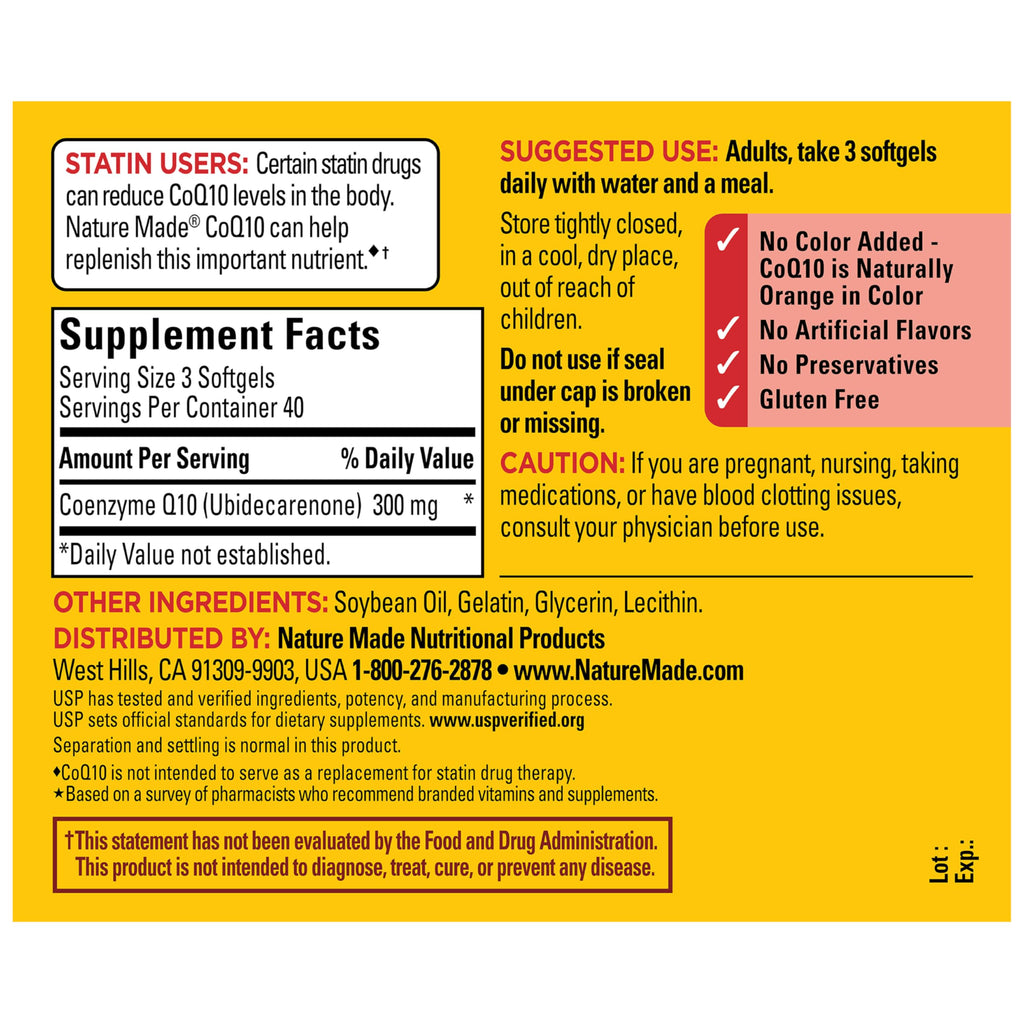 Nature Made CoQ10 Dietary Supplement | Heart Health

