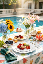 FLOWERCAT Disposable Plates - Heavy Duty Party Plates

