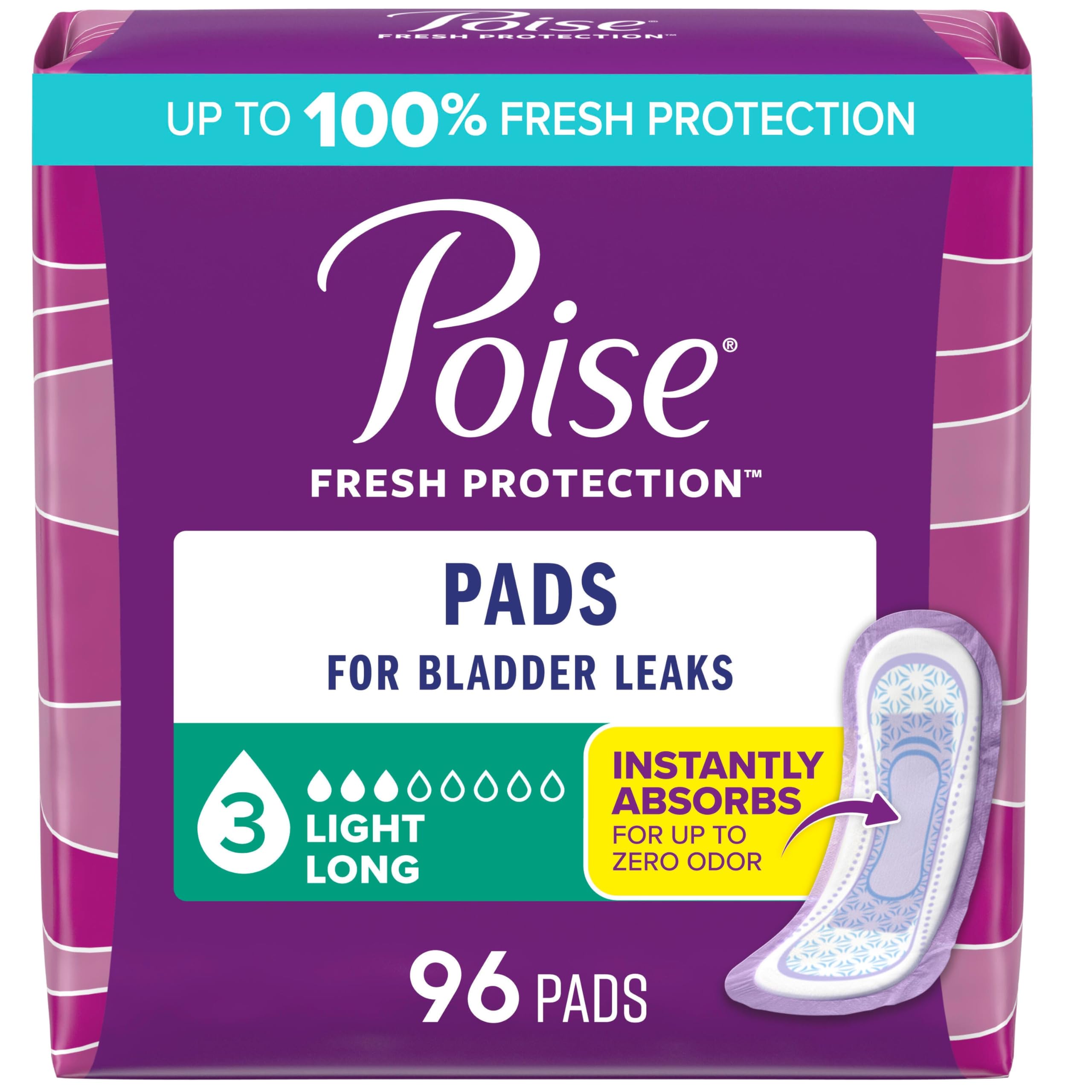 Poise Incontinence Pads & Postpartum Pads - Odor Control

