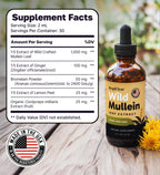 Mullein Drops with Ginger & Lemon for Lung Health

