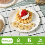 FOCUSLINE Paper Plates White Uncoated Disposable

