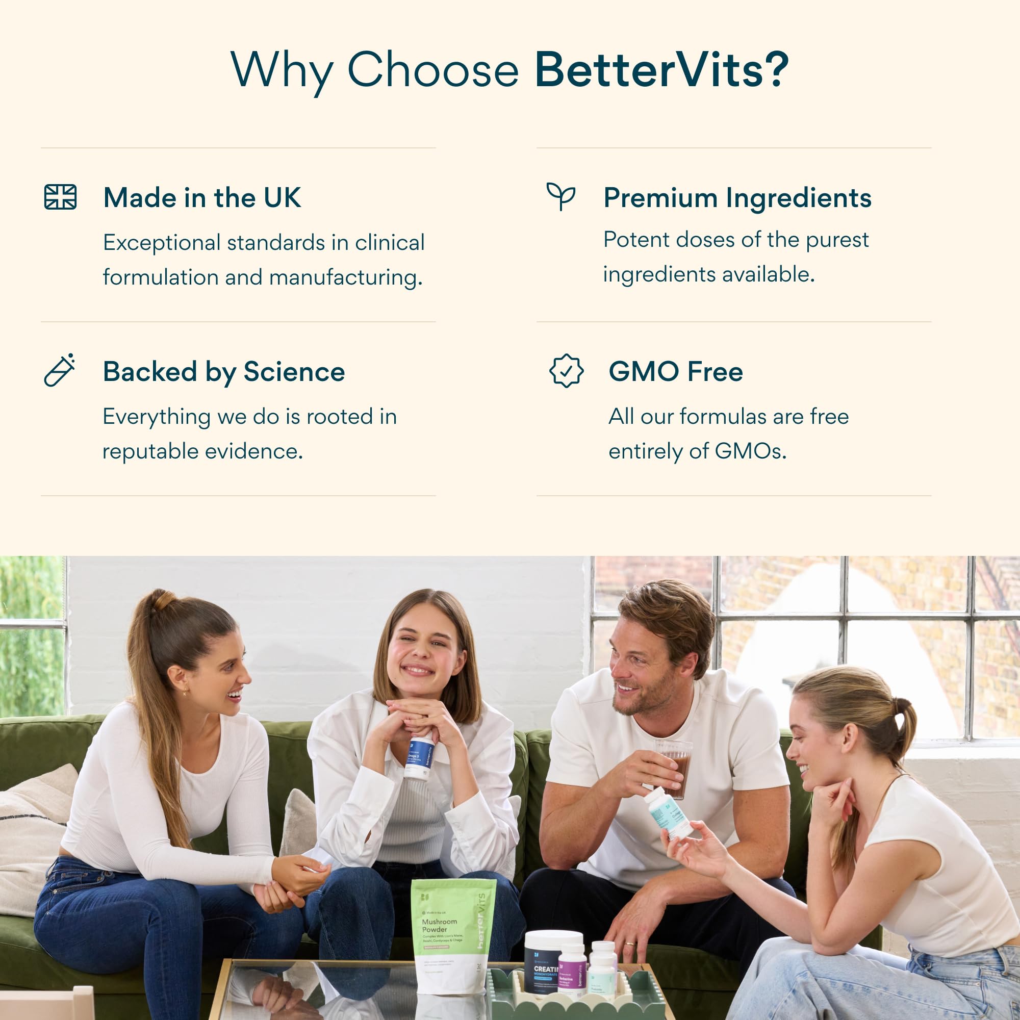 Bettervits Probiotics for Digestive Health | Immune Support

