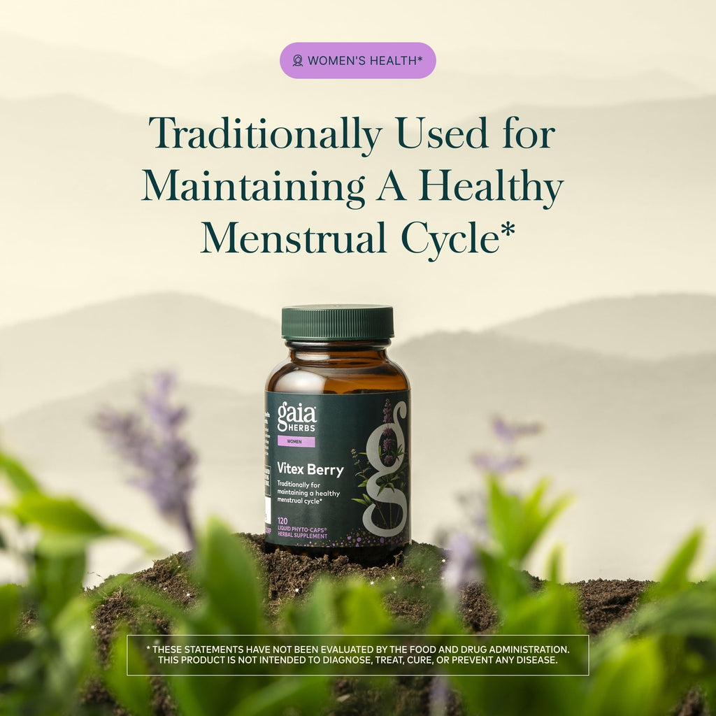 Gaia Herbs Vitex Berry Chaste Tree Herbal Supplement

