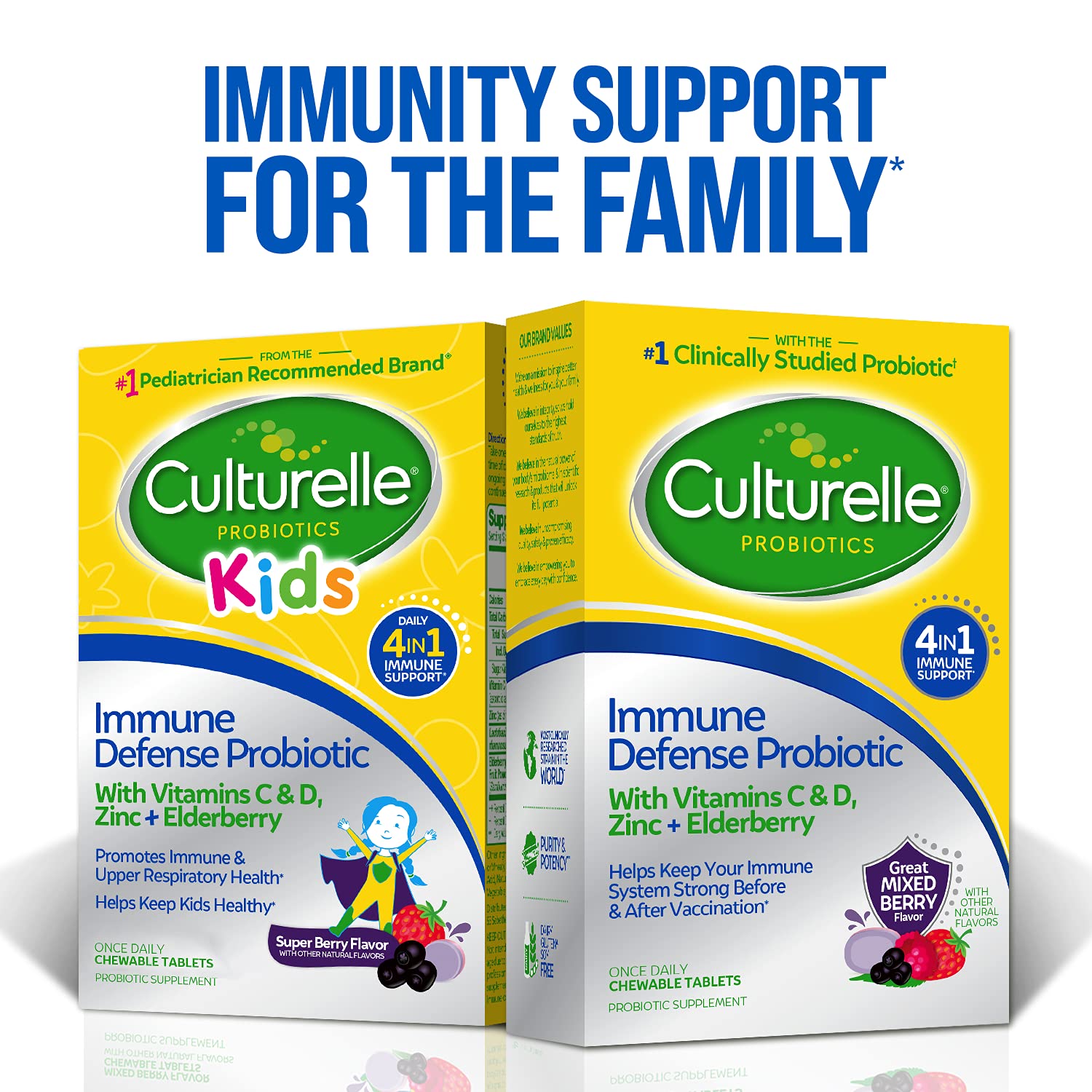 Culturelle Kids Immune Defense Probiotic | Berry Chewables

