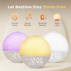Geuuap Sunrise Alarm Clock with Sleep Sounds and Bluetooth

