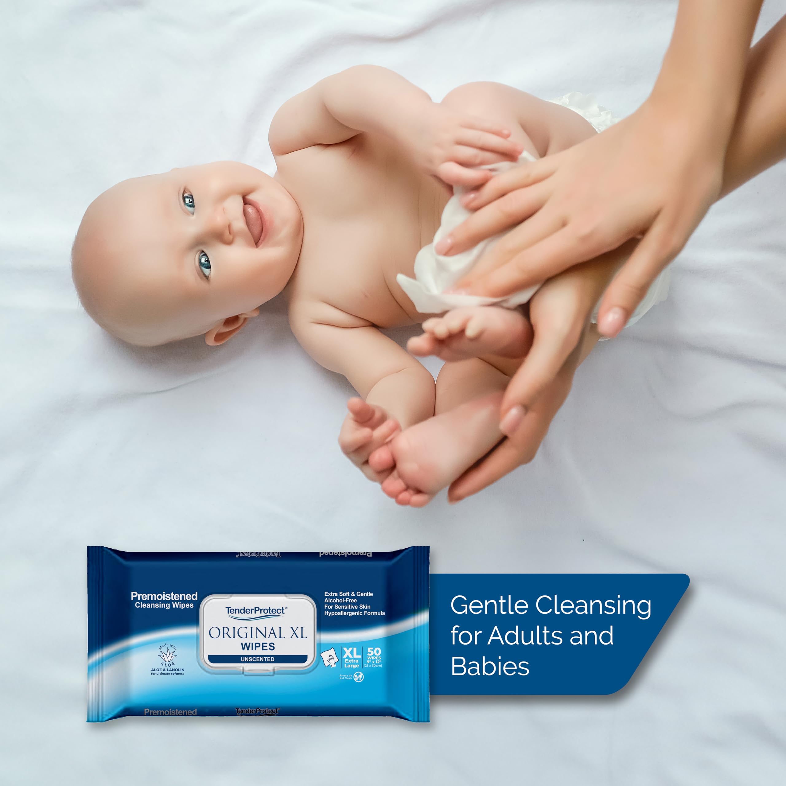 TenderProtect Premium Adult Wipes – Aloe & Lanolin

