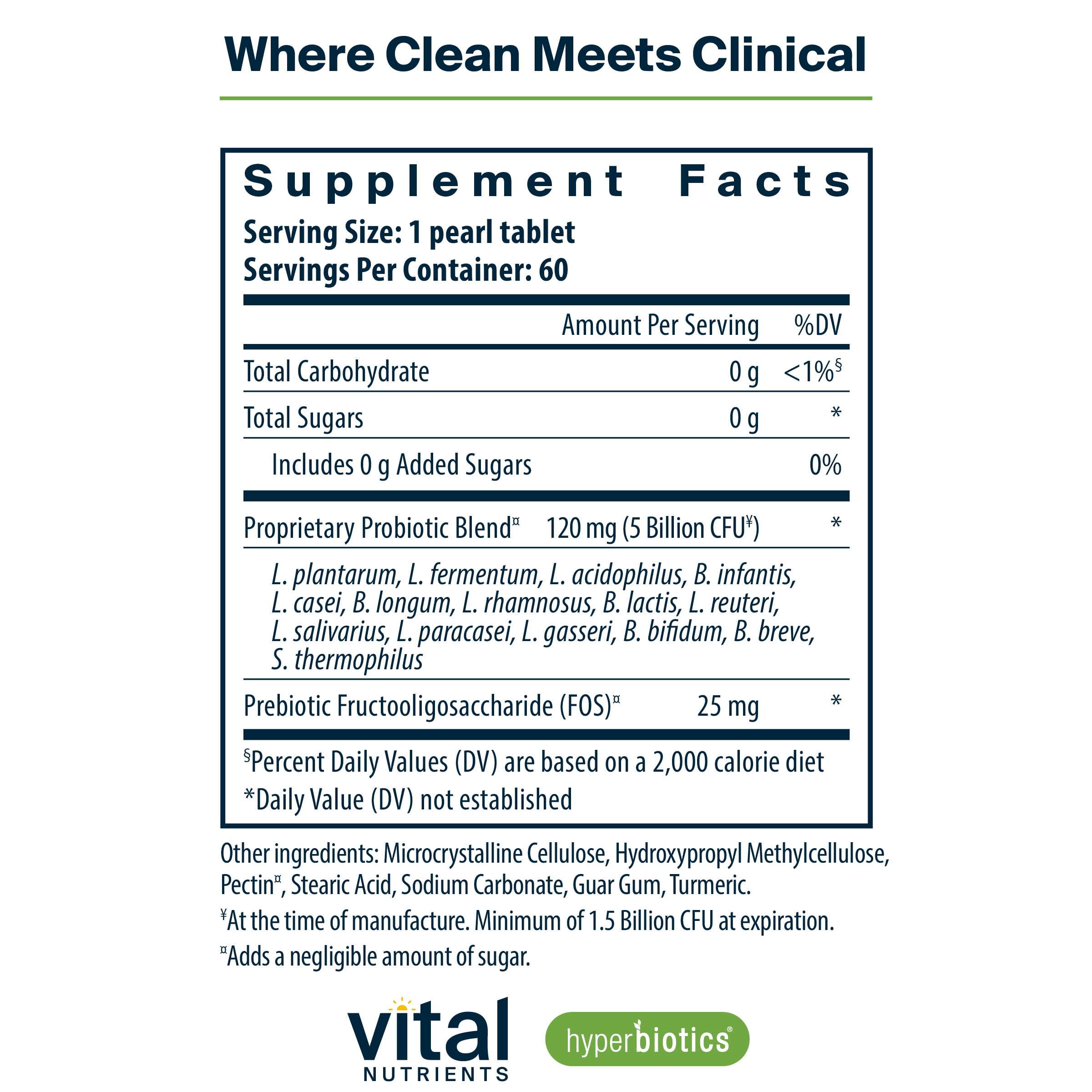 Vital Nutrients Probiotics & Prebiotics for Women and Men

