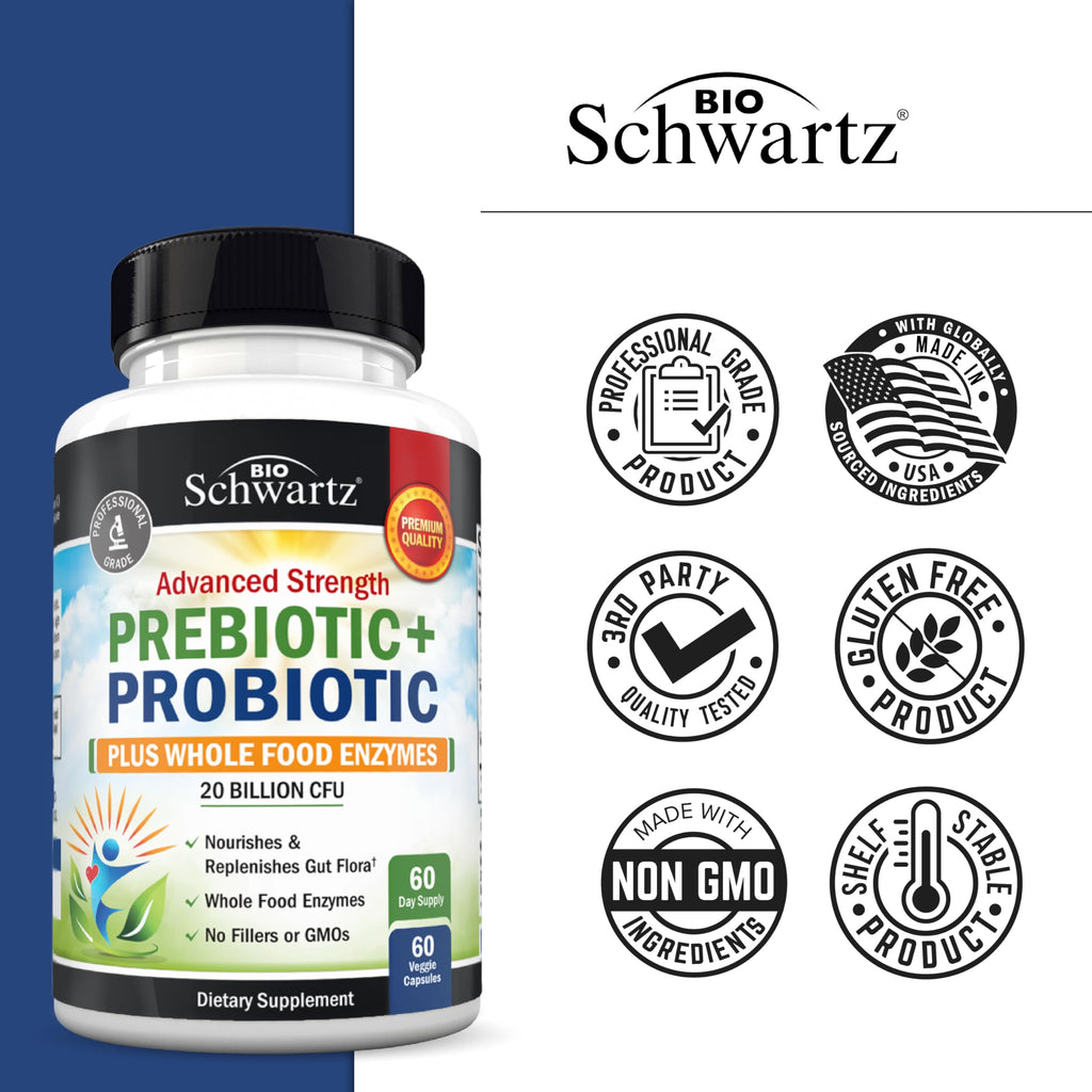 BioSchwartz Probiotic & Prebiotic Digestive Supplement


