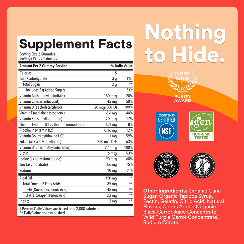 SmartyPants Kids Multivitamin Gummies with Omega-3 DHA/EPA

