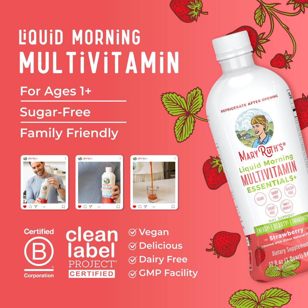MaryRuth's Liquid Morning Multivitamin Essentials+ | Immunity

