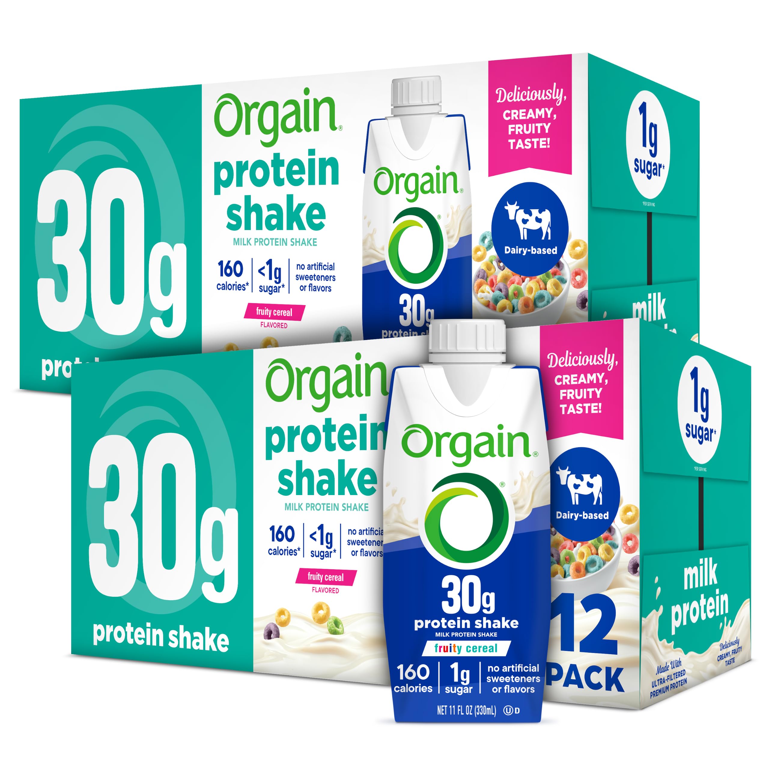 Orgain 38g High Protein Shake Dairy Isolate Milk