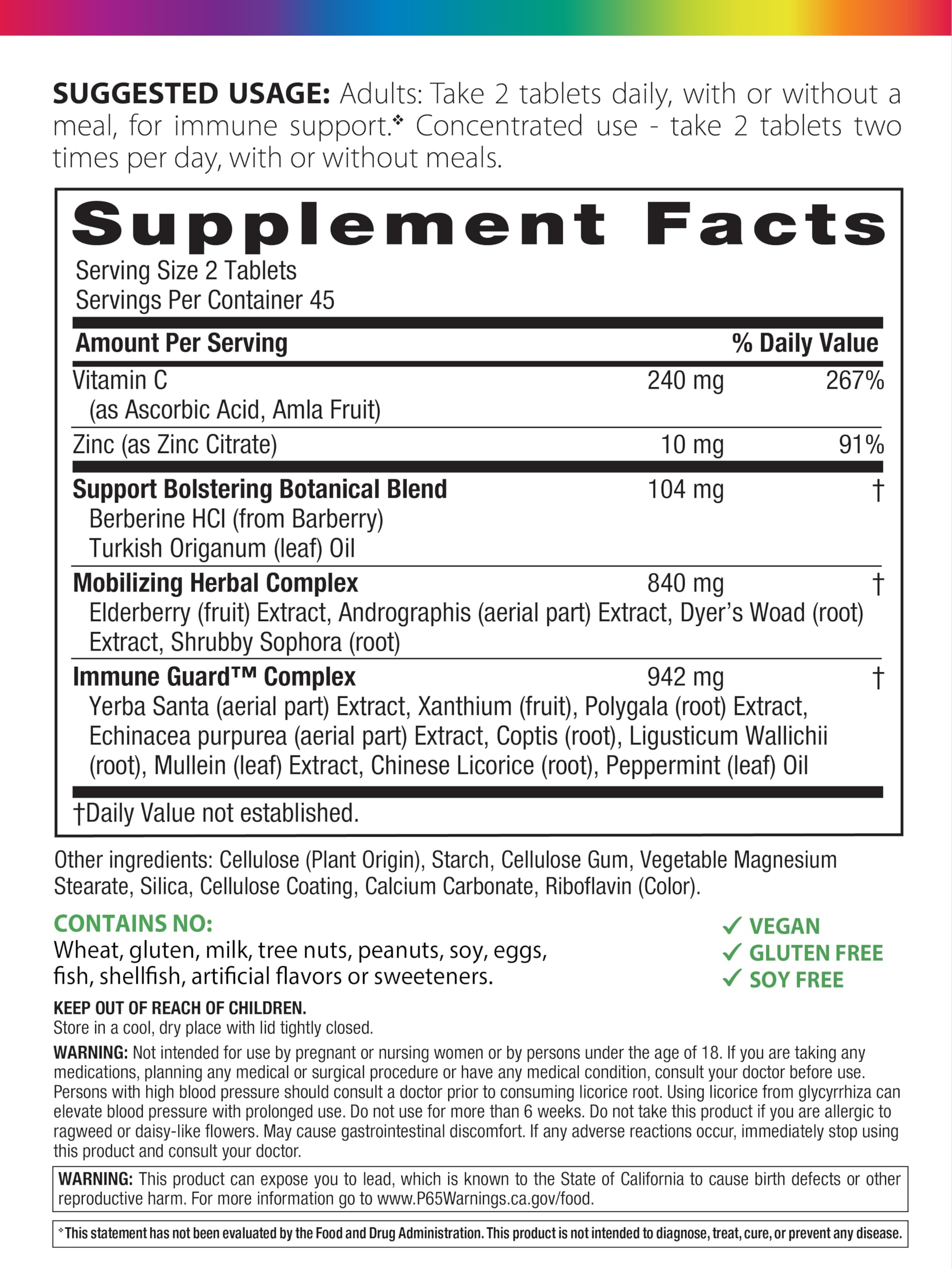 Rainbow Light Counter Attack Immune Defense for Adults

