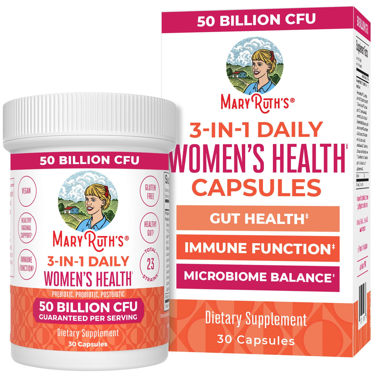 MaryRuth's 3-in-1 Daily Probiotics & Postbiotics for Women