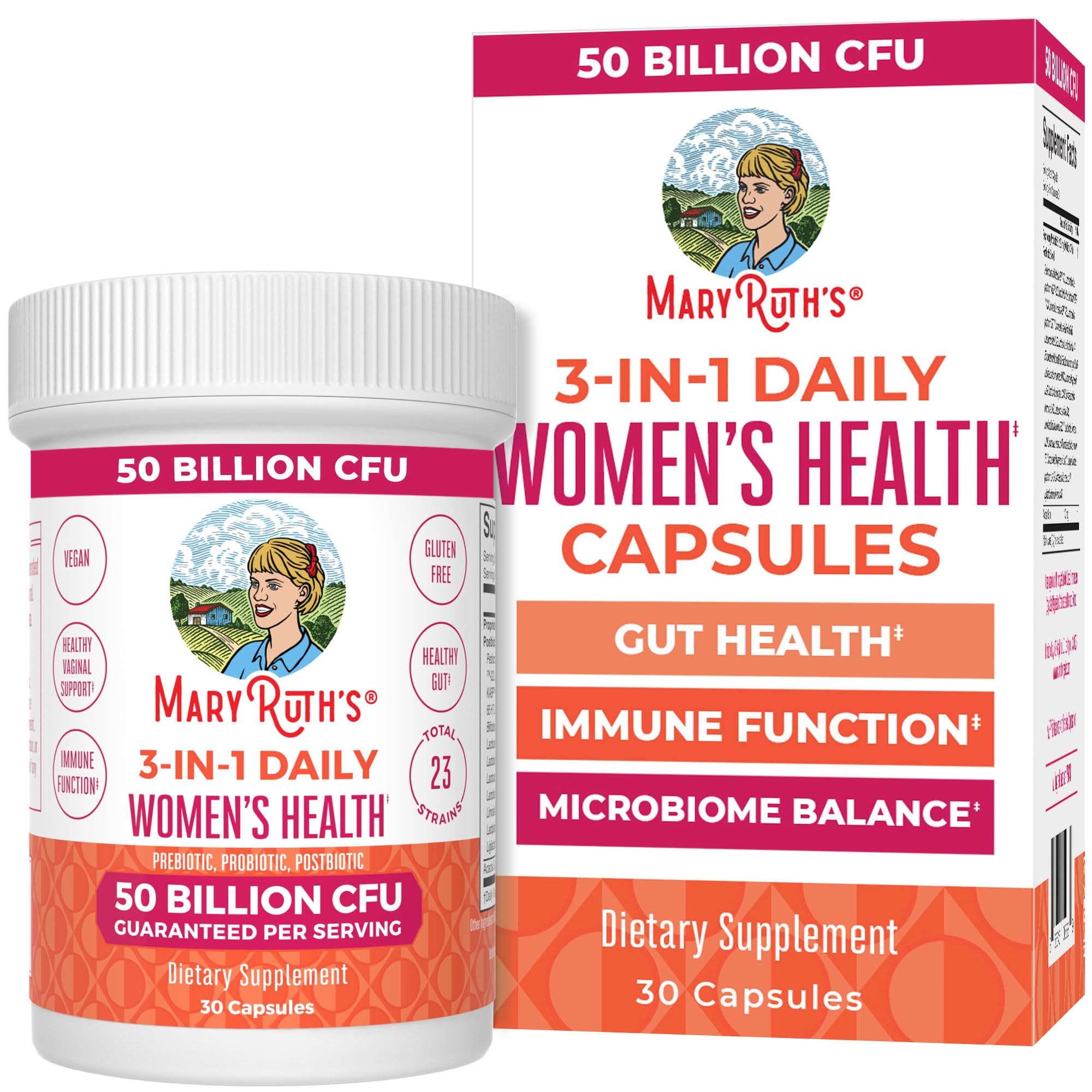 Probiotics for Women by MaryRuth's | 3-in-1 Postbiotics

