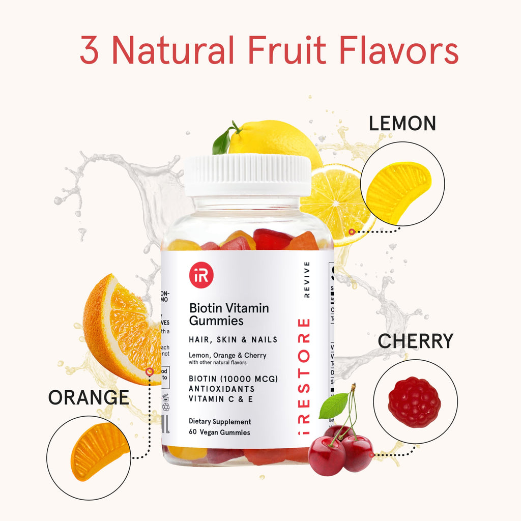 iRestore Biotin Gummies for Hair, Skin & Nails – Vegan


