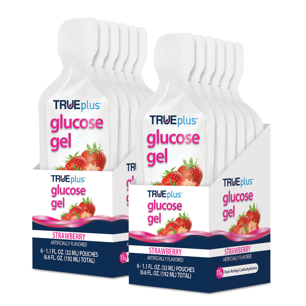 TRUEplus Glucose Gel Pouch – 15g Fast-Acting Carbs, Fat Free, Gluten Free