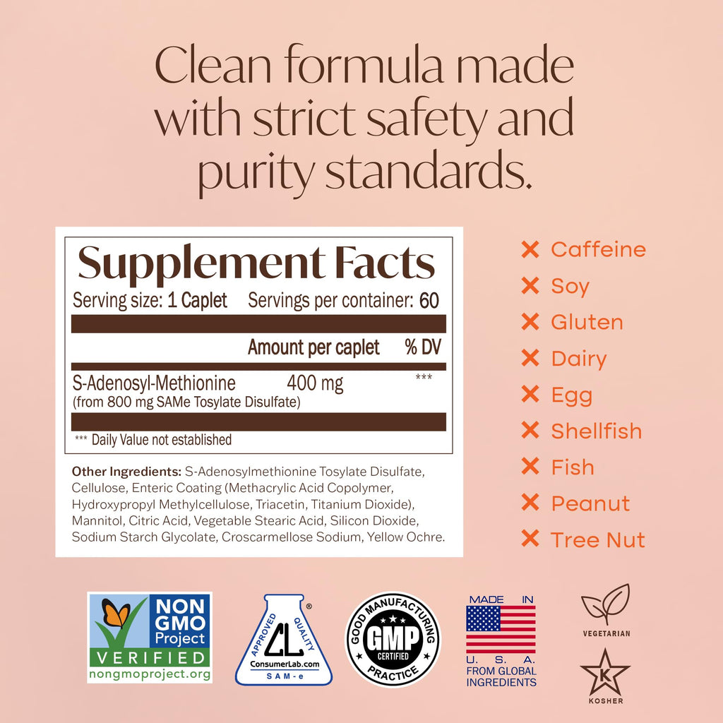 Nature's Trove SAM-e 400 mg Enteric Caplets

