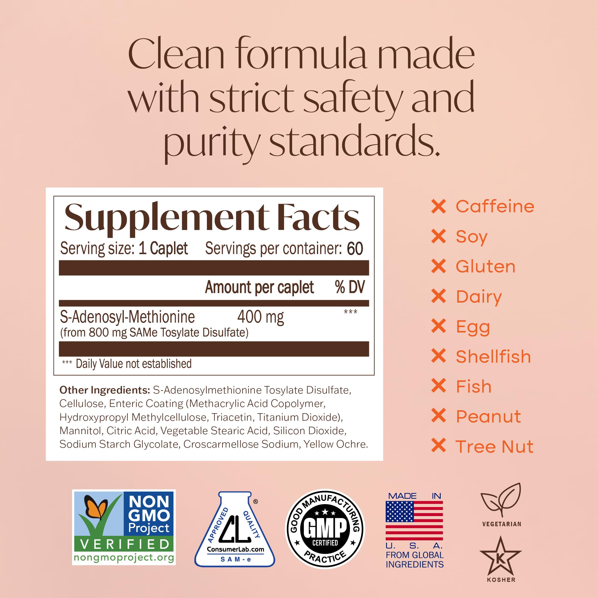 Nature's Trove SAM-e 400 mg Enteric Caplets

