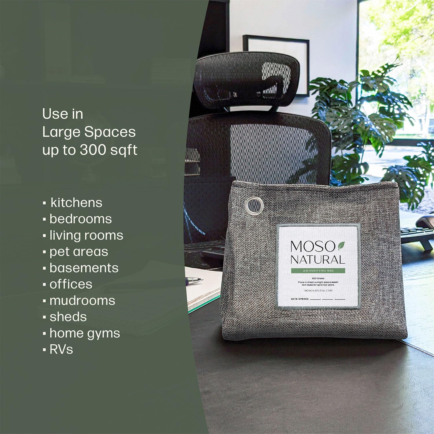 Moso Natural Bamboo Charcoal Air Purifying Bag Unscented

