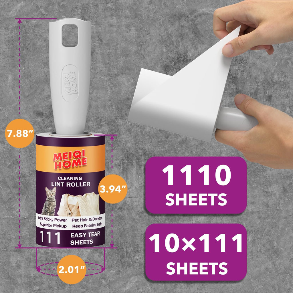 MEIQIHOME Pet Hair Lint Roller Extra Sticky - Portable

