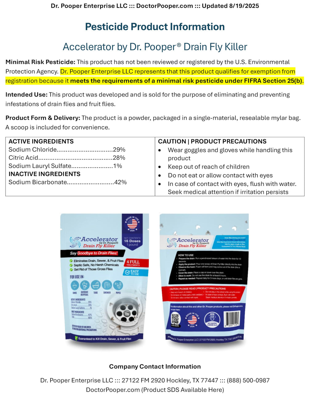 Drain Fly Killer Powder – Fast-Acting Drain Pest Control

