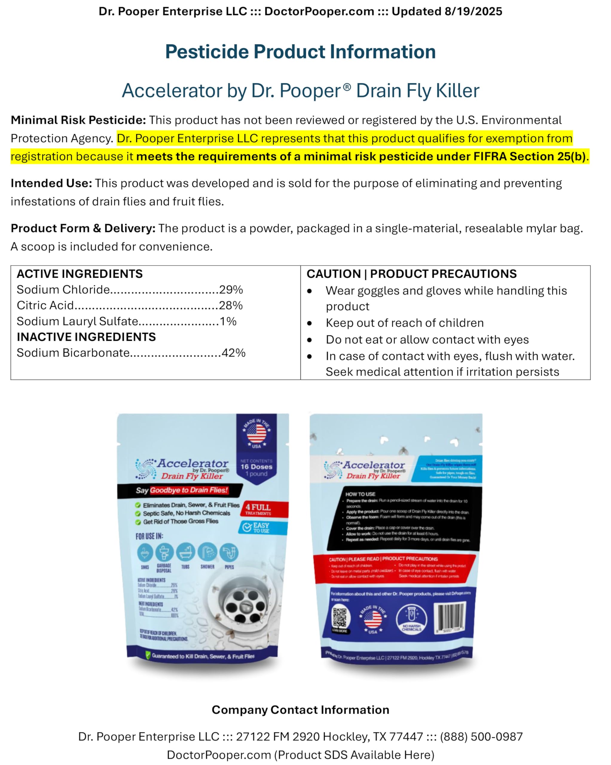 Drain Fly Killer Powder – Fast-Acting Drain Pest Control


